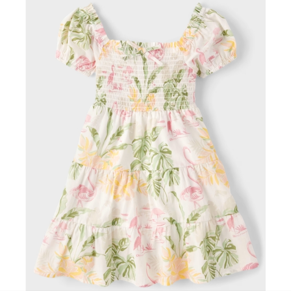 The Children's Place Floral Dress - Pink, Yellow, Green